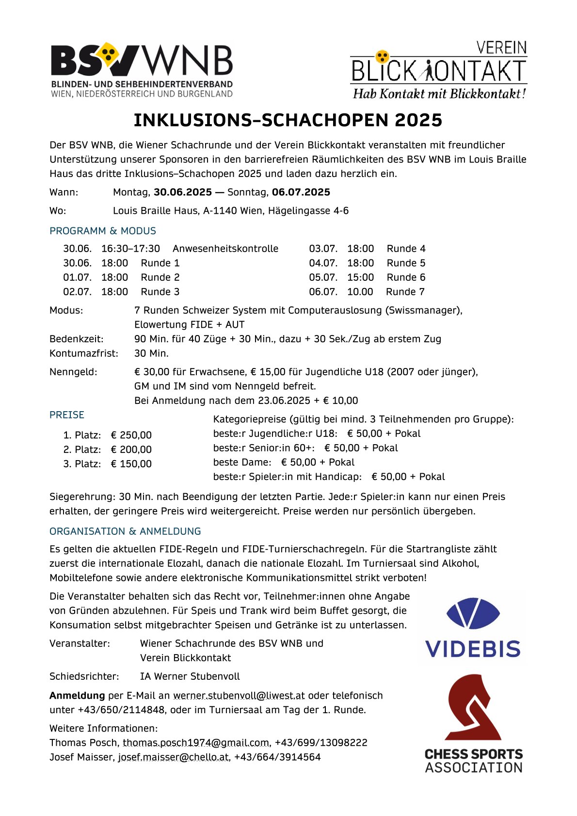3. Inklusions Schachopen 2025