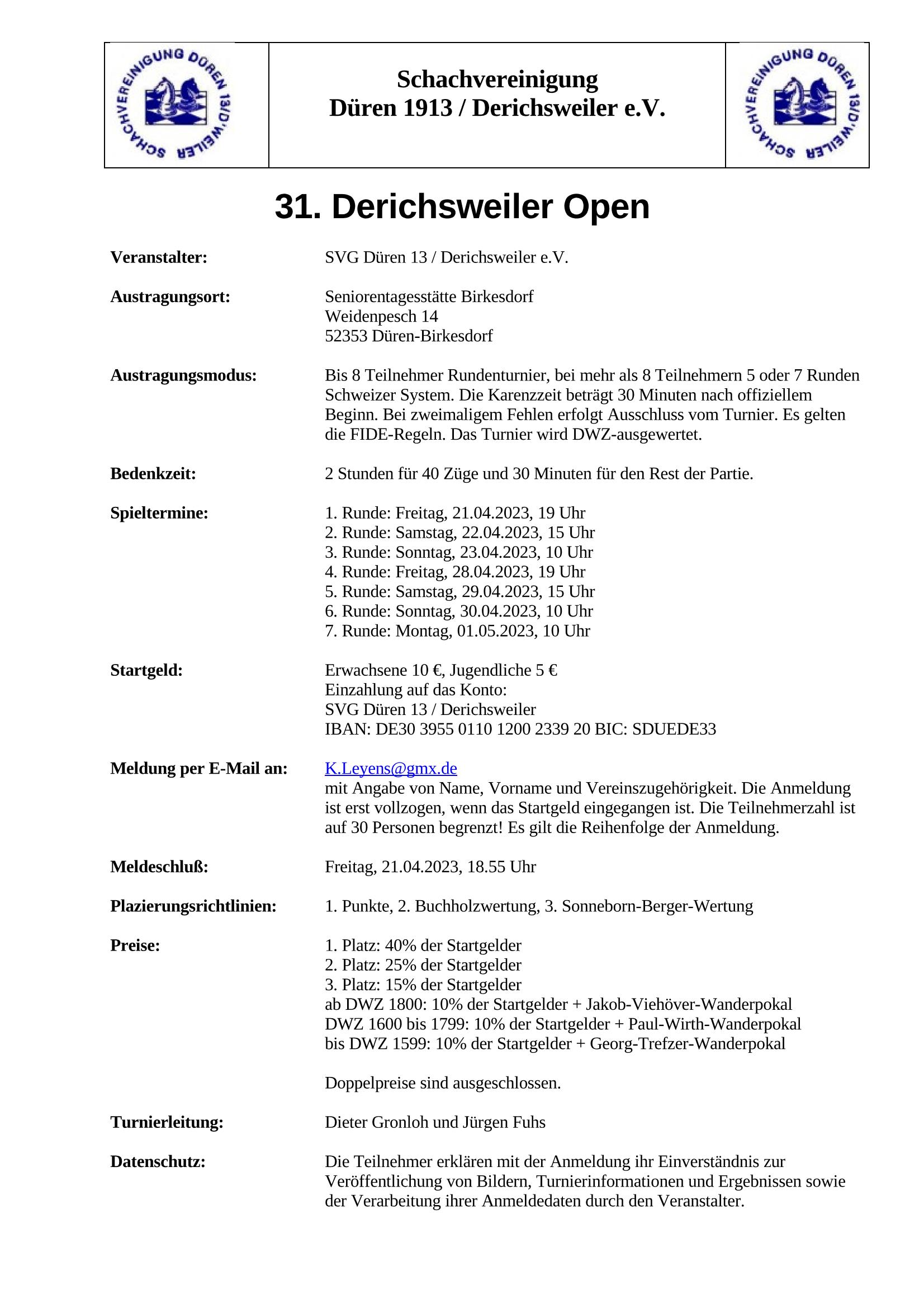 Derichsweiler Open 2023 Page 1